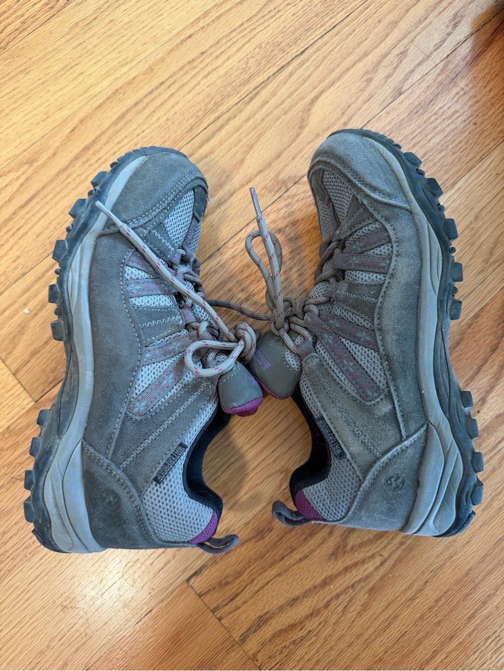 Northside Gray and Purple Women's Athletic Shoes - Picture 2 of 5
